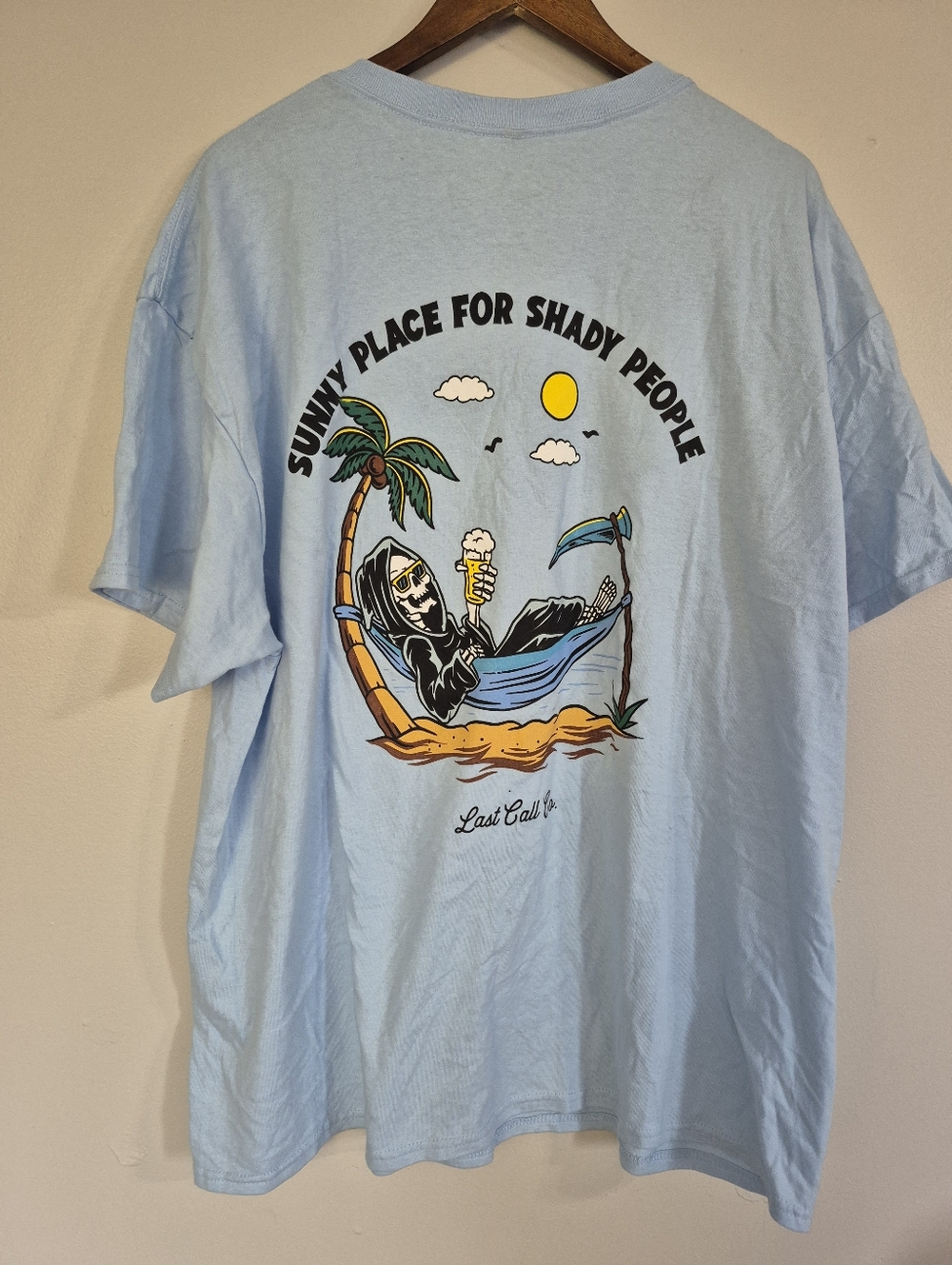 Last Call Co. Mens Light Blue T Shirt XXL